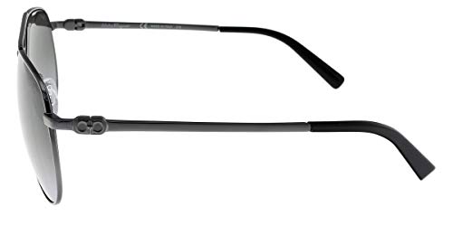 Salvatore Ferragamo Aviator Sunglasses SF157S 069 Ruthenium/Black 60mm 1573