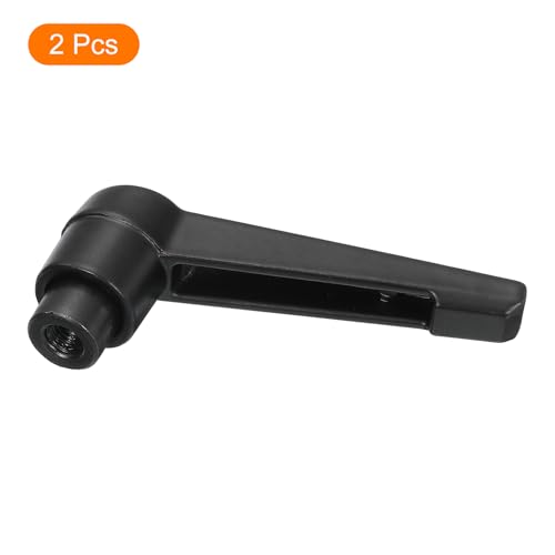 Image of uxcell 2Pcs M5 Adjustable Knobs Handle Female Thread Push Button Ratchet Quick Release Locking Rotating Bolt for Lathe Machinery, Black
