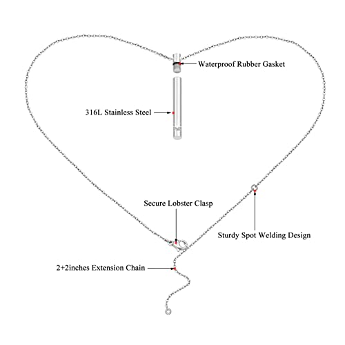 Xiuda Urn Necklace Pendant For Memorial Ashes With Stainless Steel Keepsake Ash Jewelry Cremation Necklace #TOP2