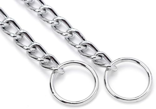 Collier en métal argenté taille M à maillons coulissants robustes pour chiens (lot de 2) - 7