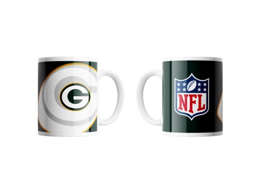 Green Bay Packers NFL Mug Coffee Mug Shadow Logo and Shield 330 ml, klein