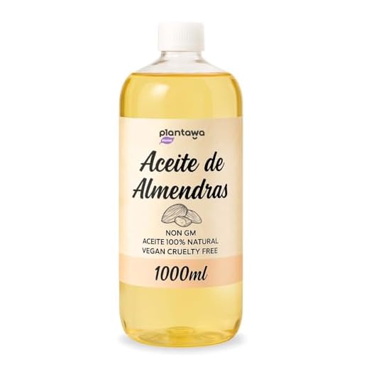PLANTAWA Aceite Almendras Dulces 1l, 100% Natural, Origen Vegetal, Múltiples Usos, Hidrata Cuerpo, Piel, Uñas, Cabello,Aporta Vitamina E, Sostenible, Marrón, Ideal para Masajes