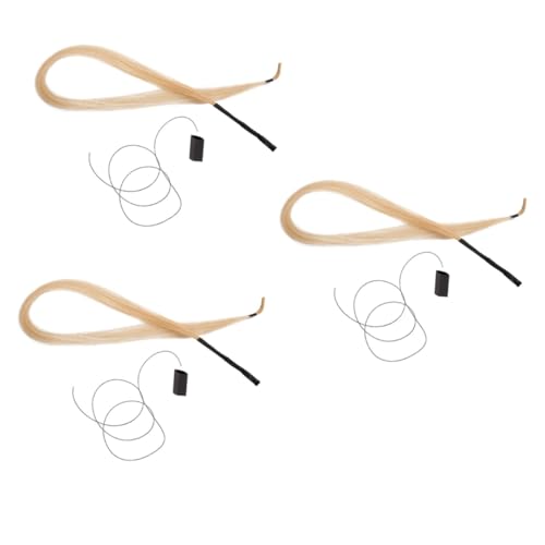 Abaodam 3pièces Poils Archet Cheval De Mongolie Pour Violon Alto Et Erhu Cheveux De Queue Naturels Pour Instruments à Cordes Pur Et Expressif