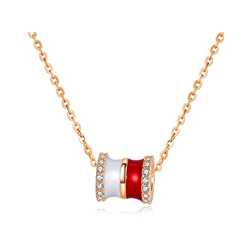 Collier en argent sterling anti-allergique pour femme avec pendentif rond brillant durable