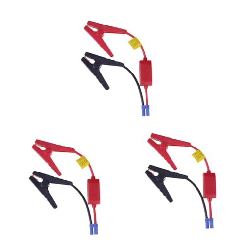 Arrancador de batería de coche con pinzas de emergencia y cables de protección inversa 3 piezas