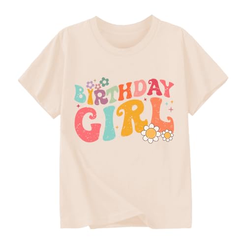 Birthday Girl Shirt 2nd 3rd 4th 5th 6th 7th 8th 9th Girls Birthday Tshirts Cotton Short Sleeve Tees