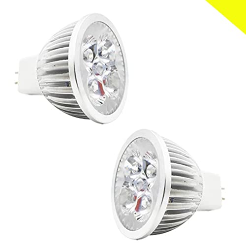 Ampoule LED GU5.3 MR16 12V 4W Blanc Chaud 2800-3200K 400lm Angle de faisceau 120° Spot LED AC DC 12V MR16 GU 5.3 led Non Dimmable Plastique Spotlight pour chambre salon couloir cuisine Restaurant Cover
