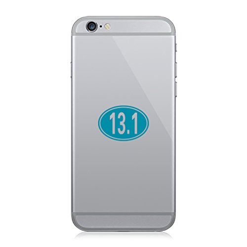 RDW Pair of Oval 13.1 Cell Phone Stickers Mobile Half Marathon 13 Miles - Teal