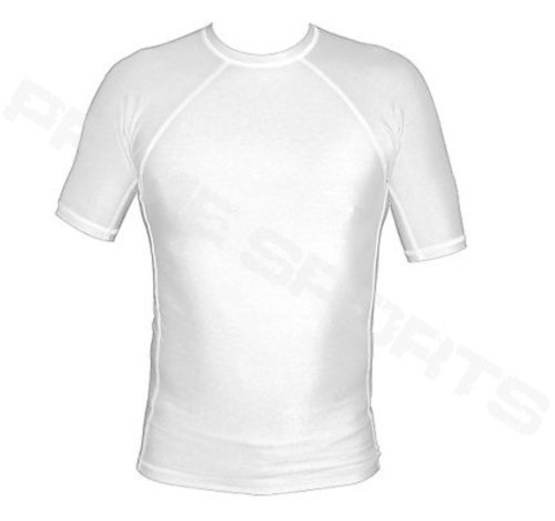 Gilet protection MMA demi-manche blanc maillot compressif taille S grappling boxe