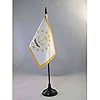 Rhode Island Table Flag 4'' x 6'' - US state of Rhode Island Desk Flag 15 x 10 cm - Black plastic stick and base - AZ FLAG #1