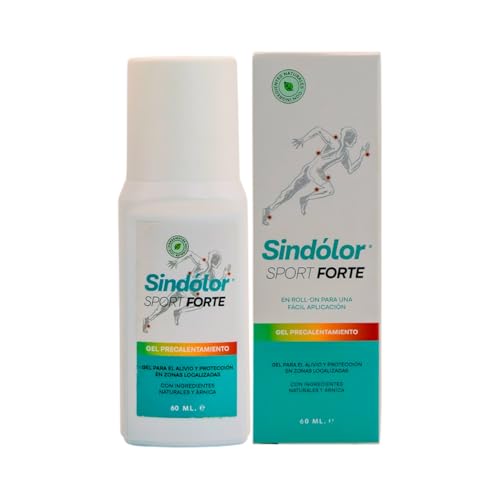 Sindólor Sport Forte Gel Precalentamiento. Gel Para El Alivio y Protección En Zonas Localizadas. Con Ingredientes Naturales y Árnica. Rollon 60 ml
