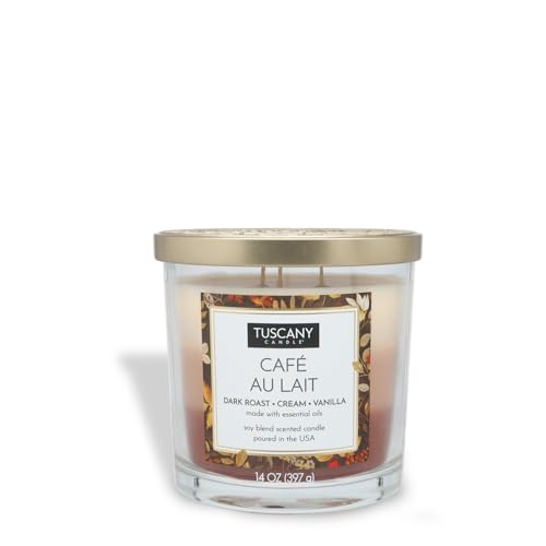 Tuscany Candle Café Au Lait Vela perfumada de larga duración,...