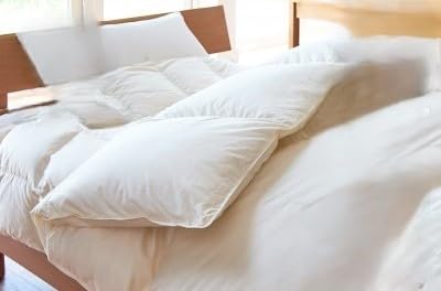 二枚合わせ羽毛布団 (ダブル・白) ポーランド産マザーグース 綿100%(甲州羽毛ふとん)