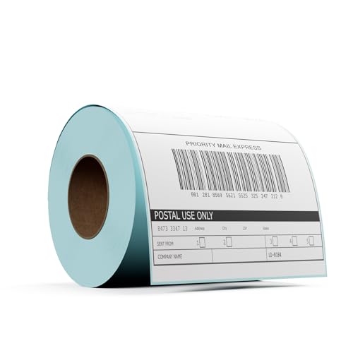 Image of Rongta 4x6 Inch Direct Thermal Labels, 220 Sheets /Roll, Shipping Paper for Thermal Printers, Permanent Adhesive Mailing Postage Labels for Shipping, 220 Sheets /Roll