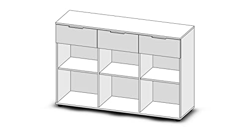 AVANTI TRENDSTORE Floriana - Comò, cassettiera a 3...