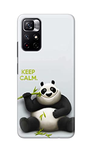 Image of PRINTFIDAA� Printed Hard Back Cover Case for Mi Redmi Note 11T 5G | Mi Redmi Note 11S 5G Back Cover (Cartoon Panda) -2808