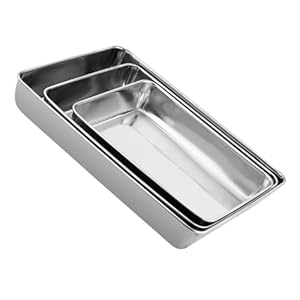 MOLUCKFU Edelstahl Back- und Servierschalen Set