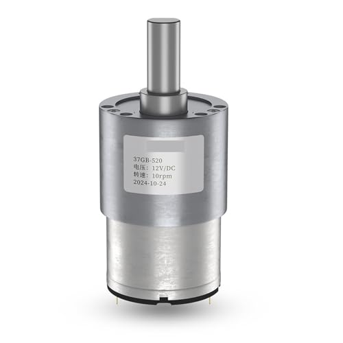 Motor reductor 12V DC 37Gb-520 cepillado para cinta transportadora, 1 unidad