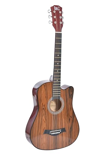 Image of BLUEBERRY B-D38-ROSEWOOD Trussrod Acoustic Guitar Kit, with Bag, Strap, One Pack Strings And Picks - 38 Inch (Rosewood)