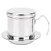 Olla de goteo con filtro de café vietnamita, cafetera vietnamita de acero inoxidable, juego de filtros de café vietnamita para el hogar, cocina, oficina(Plata brillante)
