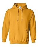 Gildan Sudadera con capucha de mezcla pesada para hombre, Oro, Medium