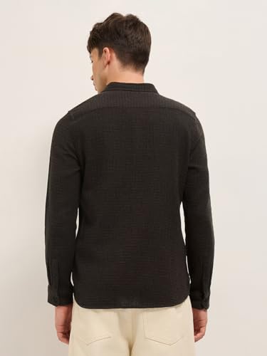 Image of THE Bear House Men's Textured Slim Fit Shirt