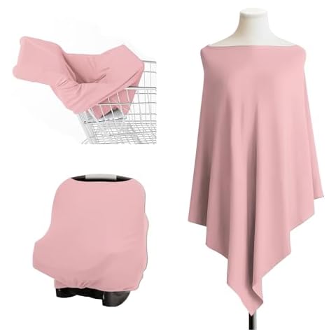 Nursing Cover, Breastfeeding Cover, Mother Nursing Apron, Privacy Nursing Covers for Breastfeeding, Breathable Soft Nursing Poncho for Baby and Mom, Multi-use Carseat Canopy Cover