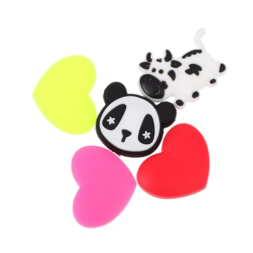 WHAMVOX 5pcs Tennis Accessory Silicone Heart Shape Racket Dampener Vibration Reducer