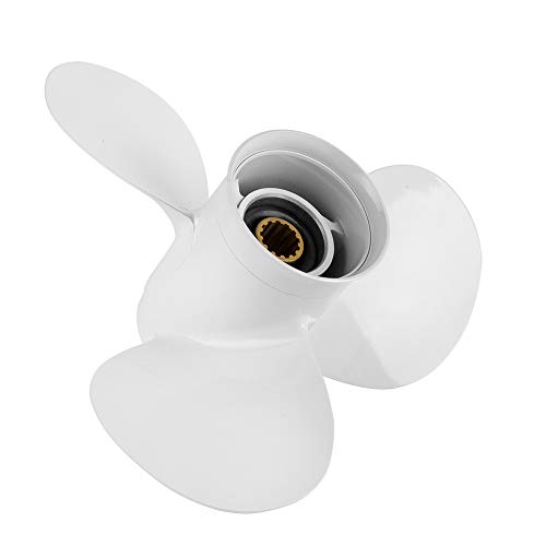 Qiclear OEM Upgrade Aluminum Outboard Moto Boat Propeller fit Yamaha Engines 60-115 HP, 15 Spline Tooth (13 1/2x15)