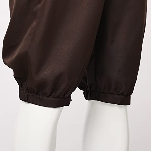 BLESSUME Mittelalterliche Piratenhose Herren Renaissance Kostümhose Loose Fit (braun, L)