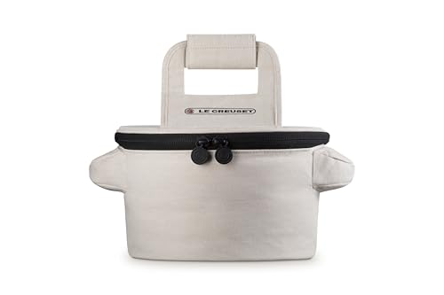 Image of Le Creuset Small Round Tote Bag, Ecru | Small Fits 4.5 qt. or 5.5 qt. Round Dutch Oven