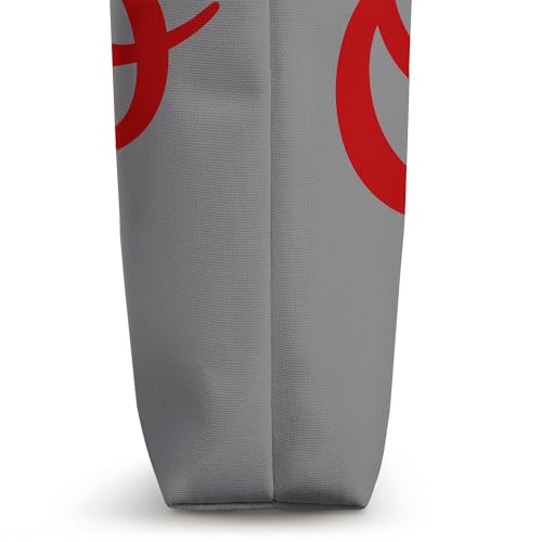 Bolso tote con diseño de mapa de Ohio en rojo y texto 'OH' y 'Love Home', para mostrar orgullo por el estado de Ohio miniatura 3