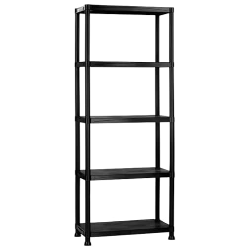 Easy Shopping ® 4/5 Tier Black Heavy Duty 60CM Wide Plastic Shelving Unit Storage Organised Garage/Home/Pantry Racking Shelf Shelves Workbench Workman Bays Racking Tools Paint (Black, Extra Large, 5) 1 Easy Shopping ® 4/5 Tier Black Heavy Duty 60CM Wide Plastic Shelving Unit Storage Organised Garage/Home/Pantry Racking Shelf Shelves Workbench Workman Bays Racking Tools Paint (Black, Extra Large, 5)
