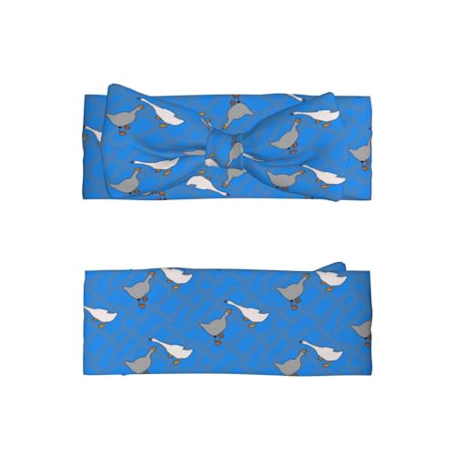 gray goose Prints Baby Bow Headband - Super Stretchy Soft Bows Hair Accessories for Newborn Infant Toddlers Kids Girls - Elastic and Skin-Friendly2
