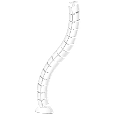 Flexible Desk Cable Duct I Modular Swirl Structure I White Cover