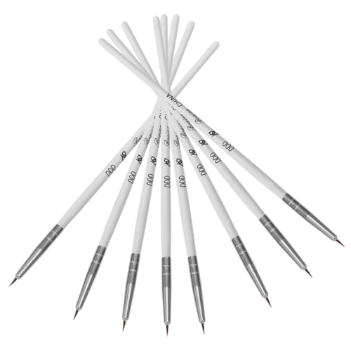 Healvian 8 Piezas De Herramientas De Manicura Taladro De Pegamento Constructor De Uñas Pinceles Para Uñas De Gel Pinceles Para Detalles De Arte De Uñas Cortaúñas Pegatinas En Bloque