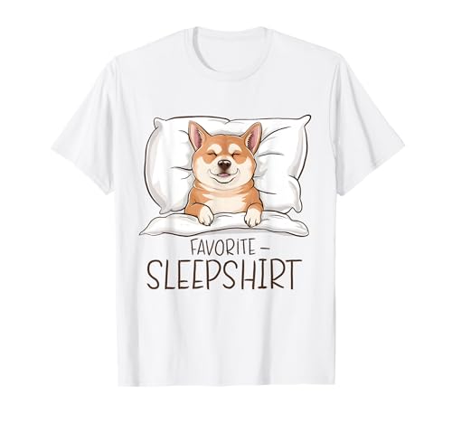 Camisón favorito, perro siesta, modo perezoso Shiba Inu Camiseta