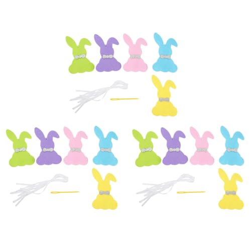 Decoração de Banner de Coelhinho, Feltro Resistente e Elegante, 3 Conjuntos de Banners de Coelhinho