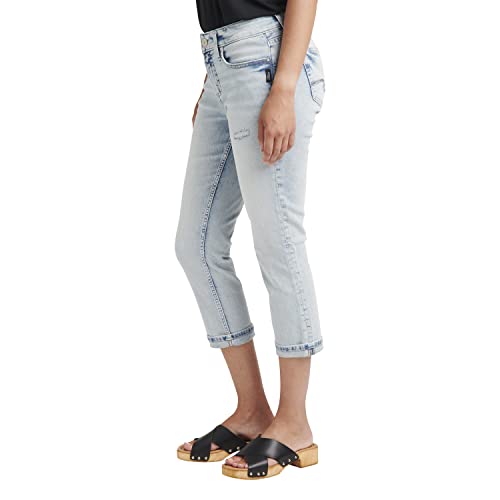 Silver Jeans Co. Womens Women's Elyse Mid Rise Capri Jeans - LegacyJeans2