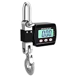 Idota Kranwaage 500KG Hängewaage Digital LCD Waage Wildwaage Angeln Wharf-Wiegen(Schwarz)
