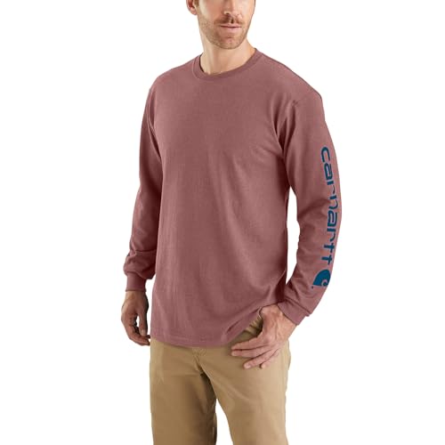 Image of Carhartt Men's Dearborn Loose Long-Sleeve Logo T-Shirt Closeout
