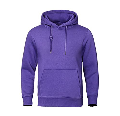 Sweat à capuche chaud homme polaire violet idéal balades automne