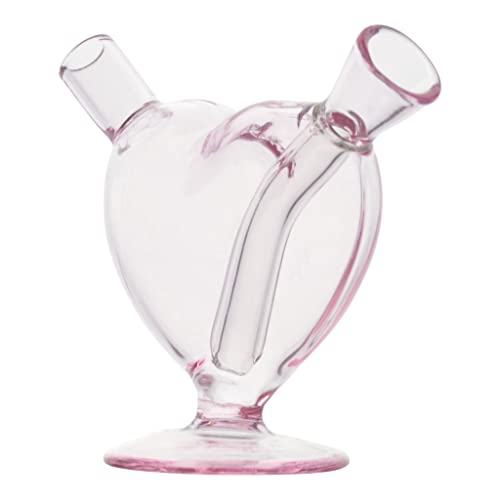 BlogBlog Hookah 80mm Herzform Liebe Rosa DAB Rig Glas Wasserpfeife Glas Bong – Bild 5