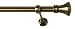 Produktbild Sento 25mm Metall Gardinenstange Vorhangstange 1-läufig Messing Antik Classic PRYMA 120 cm (1x120cm)