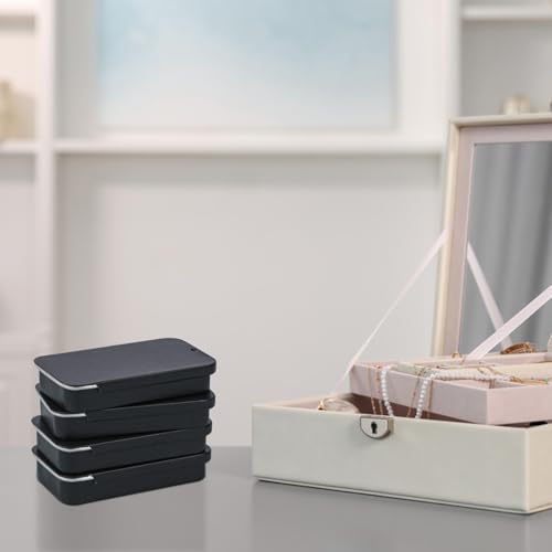 Image of 70 Pack Black Slide Top Metal Tin Containers, Mini Metal Tin Box with Slide Lid, Empty Lip Balm Containers for DIY Projects, Pills, Candies, Jewelry (2.36 x 1.34 x 0.43 Inch)