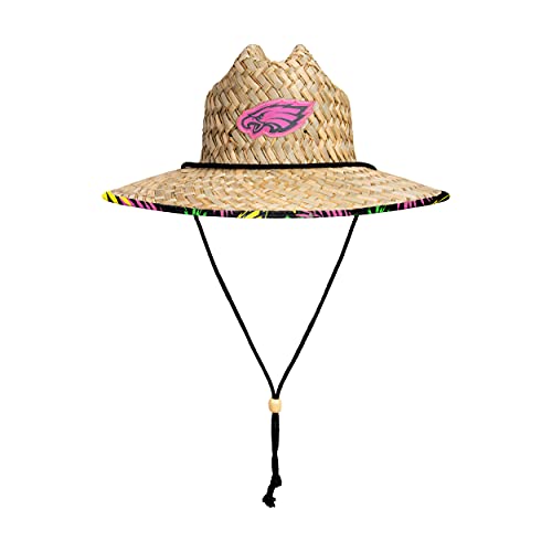 Image of FOCO Men's NCAA College Team Logo Floral Straw Sun Hat
