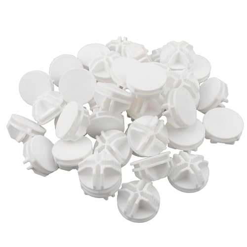 Semetall 40Pcs Wire Cube Connectors 4MM - ABS Plastic Grid Cube Organizer Connector for Modular Closet Storage Organizer and Wire Shelving-White