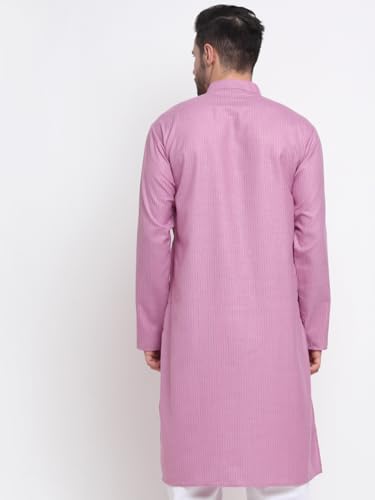Image of KRAFT INDIA Men Cotton Stripped Kurta ONLY