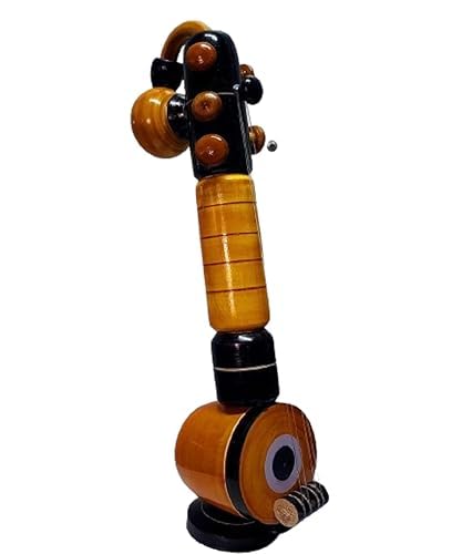 Image of IAgriFarm IAgri Eco Friendly Eucalyptus Wooden Veena Home Decor Showpiece (9 cm x 9 cm x 27 cm, Brown)