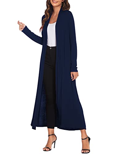 Image of Bluetime Women Floor Length Open Front Cardigan